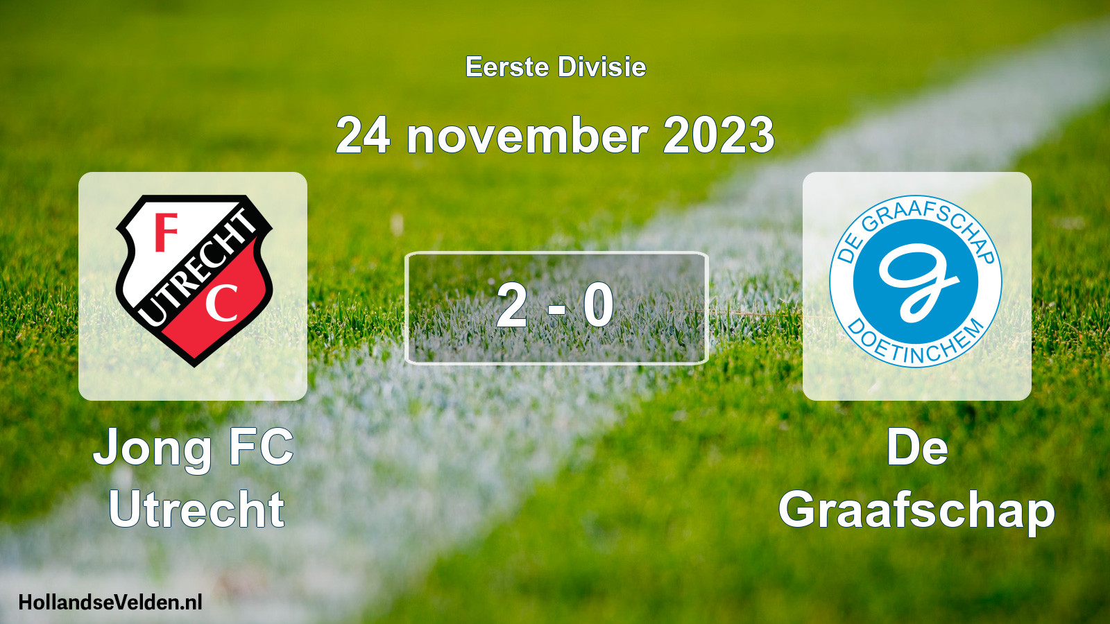 Gespeelde wedstrijd: Jong FC Utrecht - De Graafschap 2 - 0 (24 november 2023)