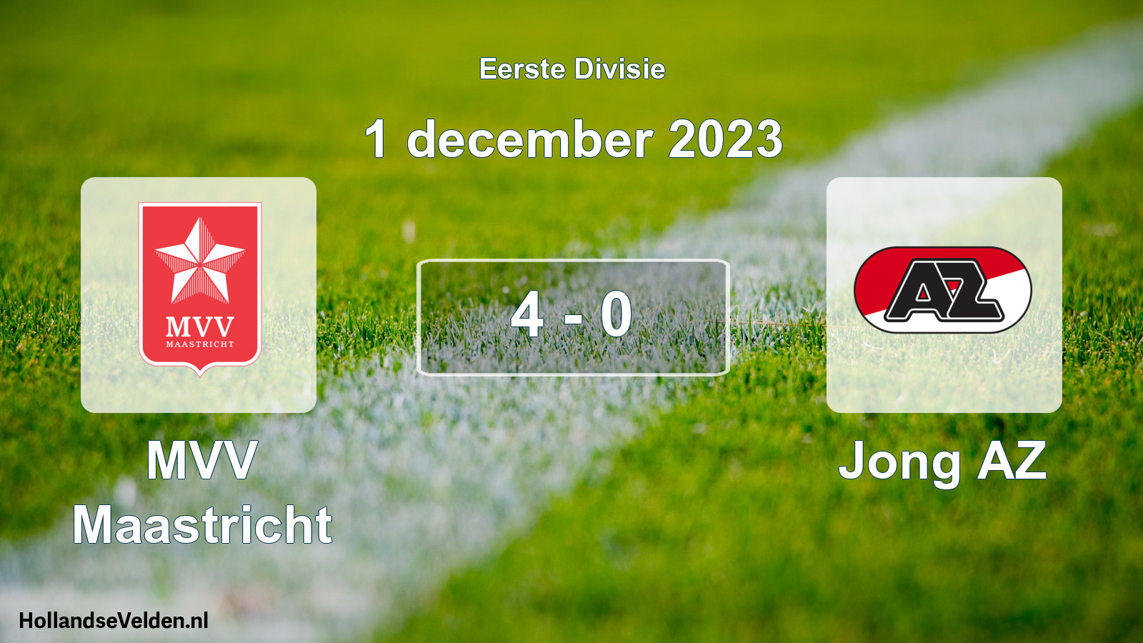 Gespeelde wedstrijd: MVV Maastricht - Jong AZ 4 - 0 (1 december 2023)