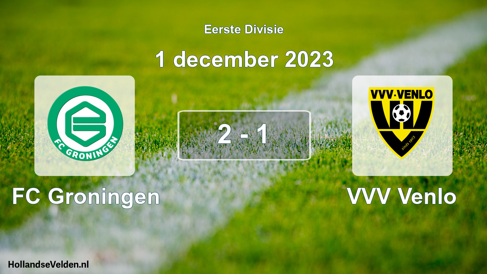 Gespeelde wedstrijd: FC Groningen - VVV Venlo 2 - 1 (1 december 2023)