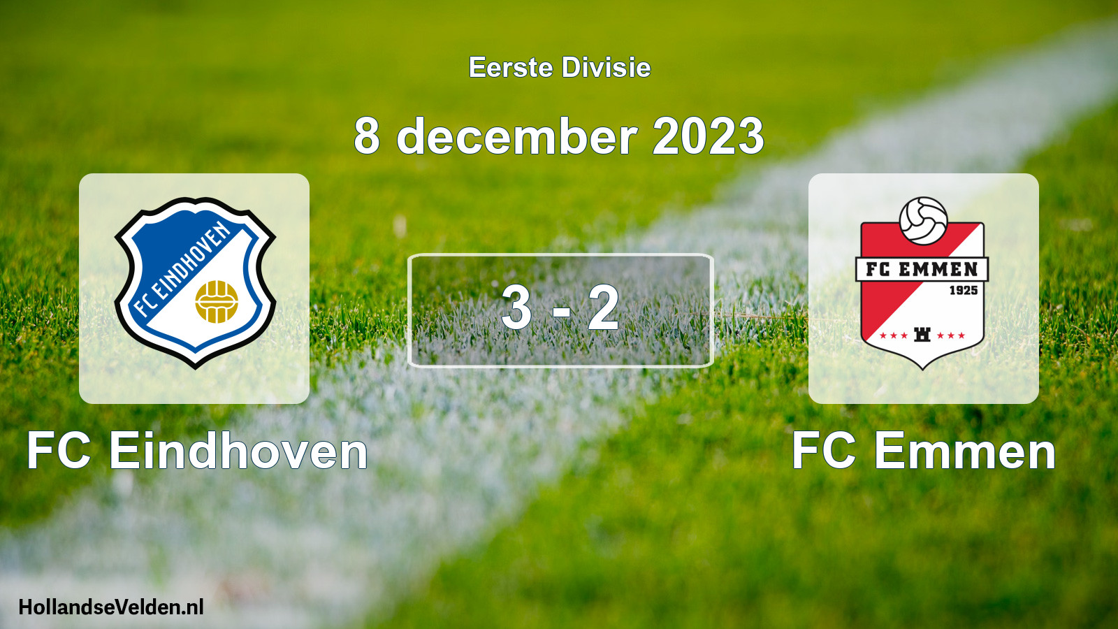 Gespeelde wedstrijd: FC Eindhoven - FC Emmen 3 - 2 (8 december 2023)
