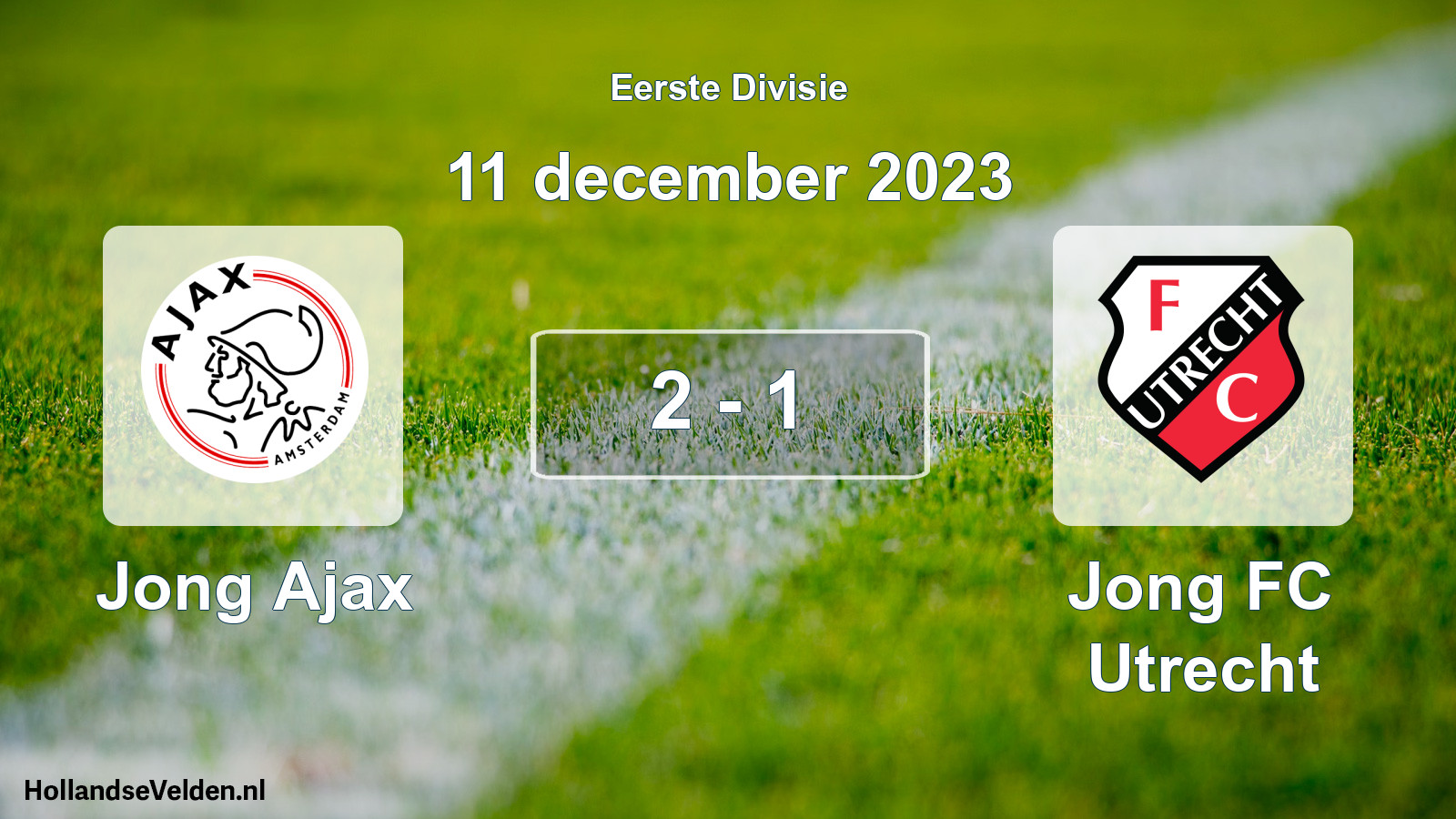 Gespeelde wedstrijd: Jong Ajax - Jong FC Utrecht 2 - 1 (11 december 2023)