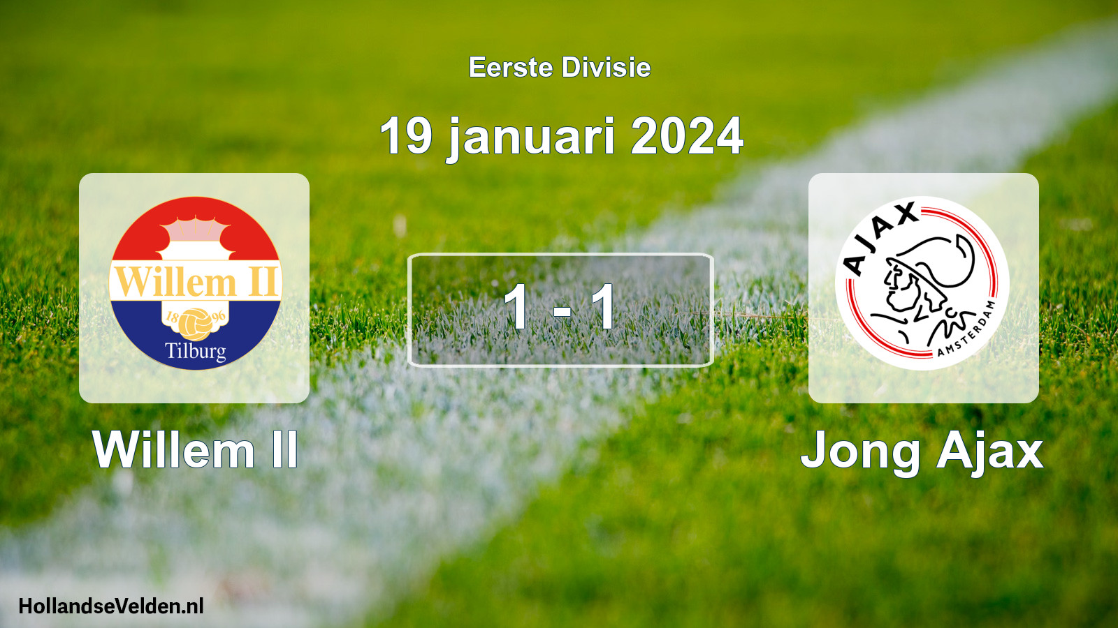 Gespeelde wedstrijd: Willem II - Jong Ajax 1 - 1 (19 januari 2024)