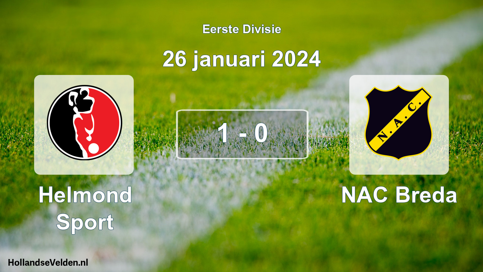 Gespeelde wedstrijd: Helmond Sport - NAC Breda 1 - 0 (26 januari 2024)