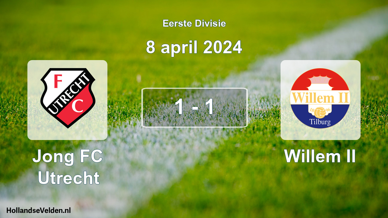 Gespeelde wedstrijd: Jong FC Utrecht - Willem II 1 - 1 (8 april 2024)