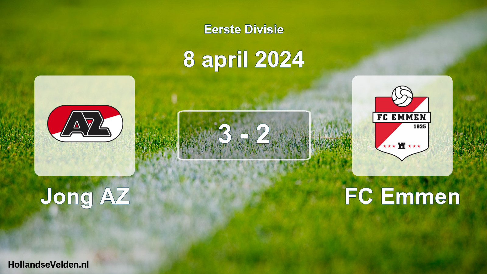 Gespeelde wedstrijd: Jong AZ - FC Emmen 3 - 2 (8 april 2024)