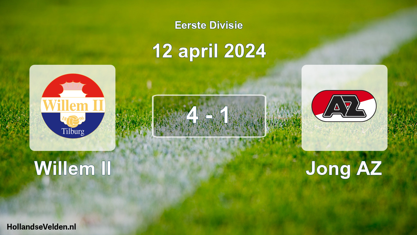 Gespeelde wedstrijd: Willem II - Jong AZ 4 - 1 (12 april 2024)