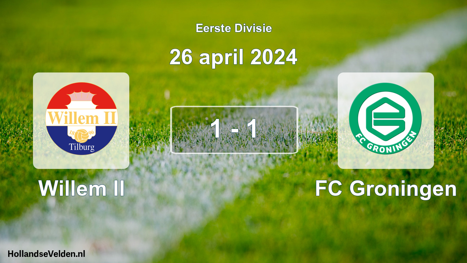 Gespeelde wedstrijd: Willem II - FC Groningen 1 - 1 (26 april 2024)