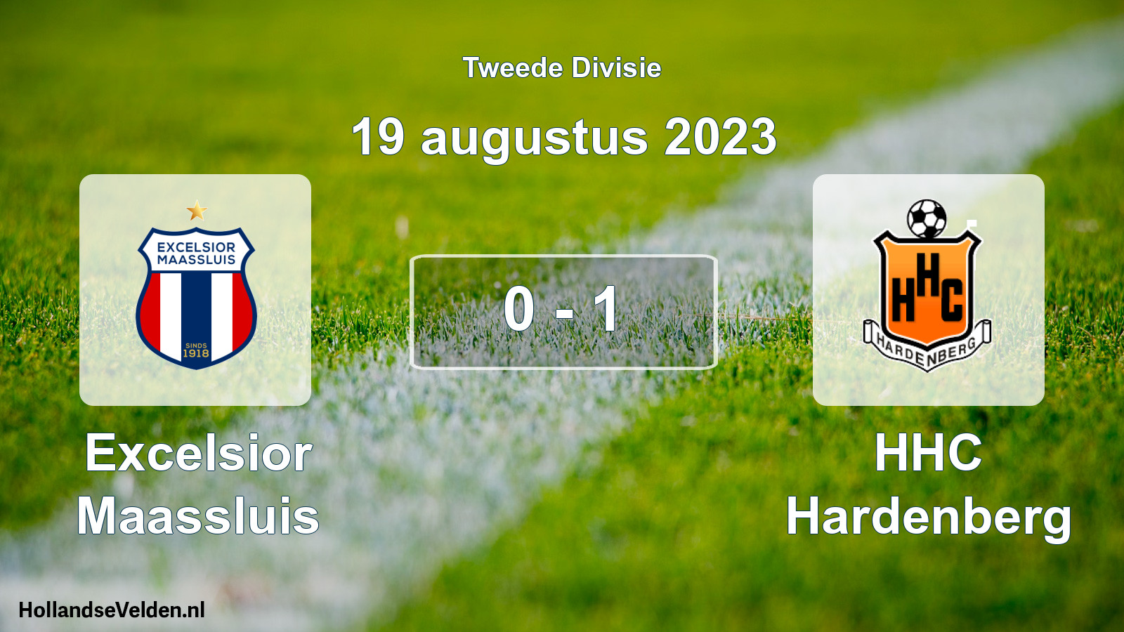 Gespeelde wedstrijd: Excelsior Maassluis - HHC Hardenberg 0 - 1 (19 augustus 2023)