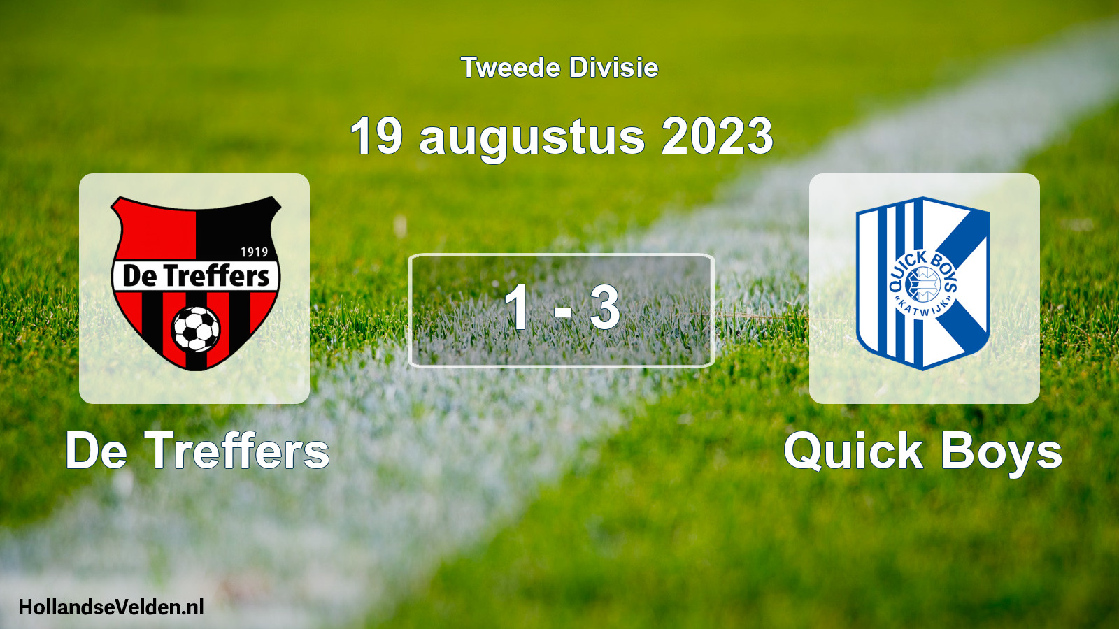 Gespeelde wedstrijd: De Treffers - Quick Boys 1 - 3 (19 augustus 2023)
