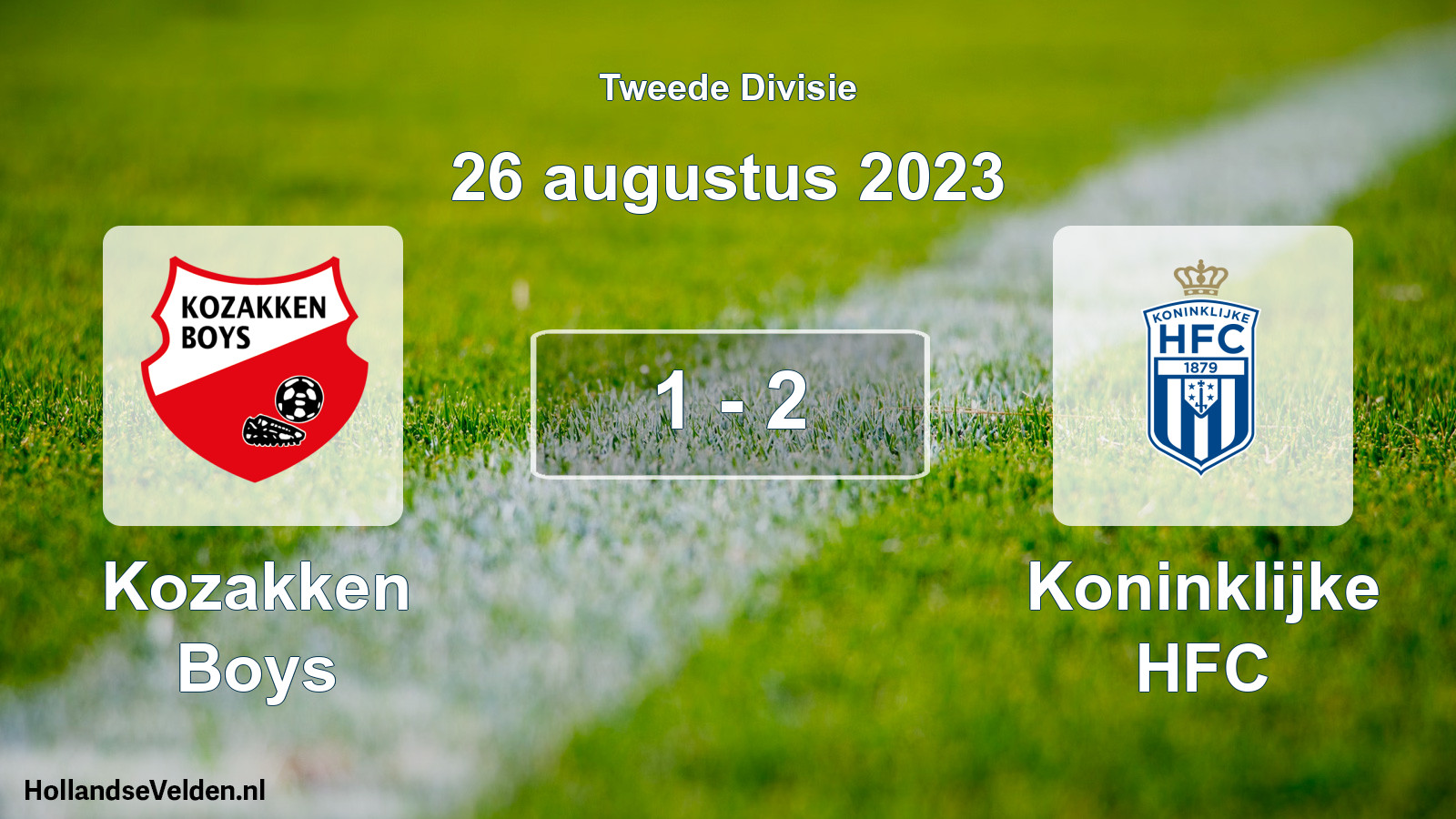Gespeelde wedstrijd: Kozakken Boys - Koninklijke HFC 1 - 2 (26 augustus 2023)