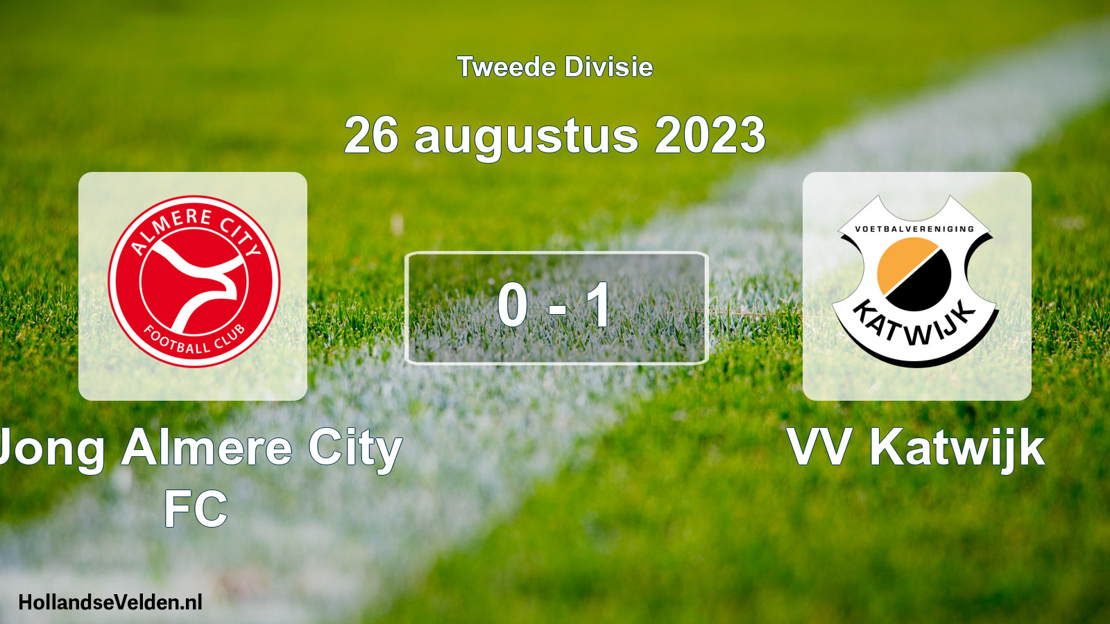 Gespeelde wedstrijd: Jong Almere City FC - VV Katwijk 0 - 1 (26 augustus 2023)
