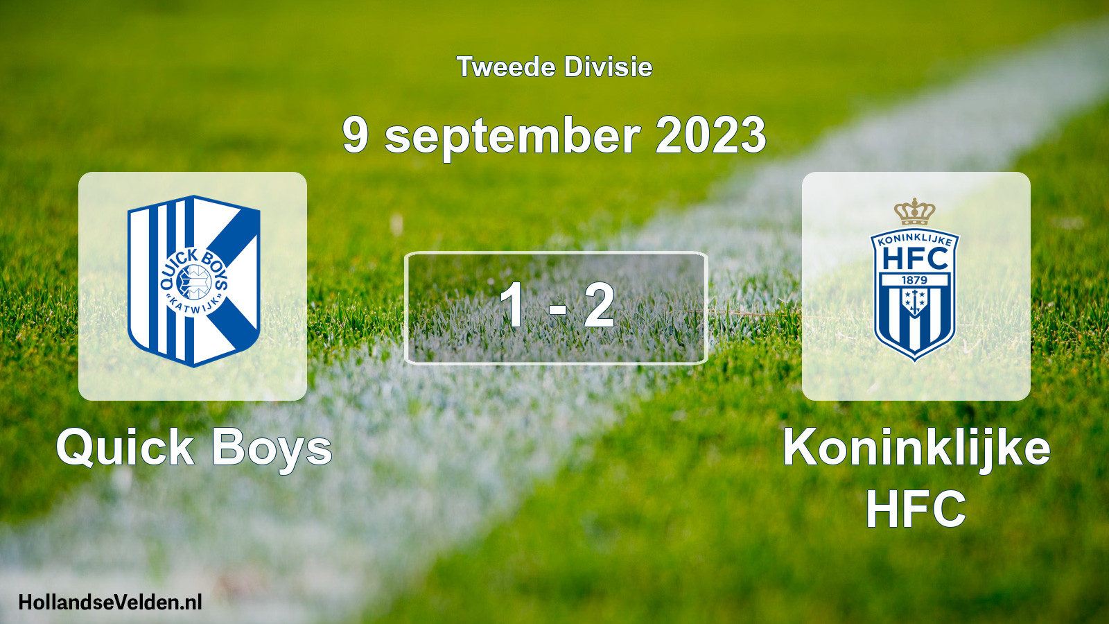 Gespeelde wedstrijd: Quick Boys - Koninklijke HFC 1 - 2 (9 september 2023)