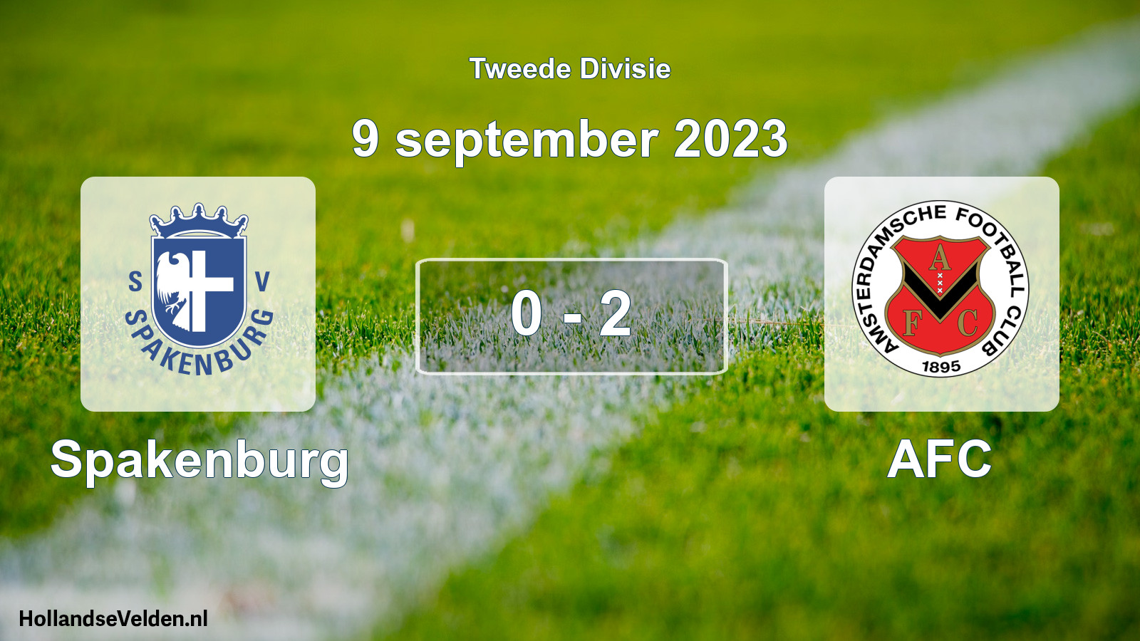 Gespeelde wedstrijd: Spakenburg - AFC 0 - 2 (9 september 2023)
