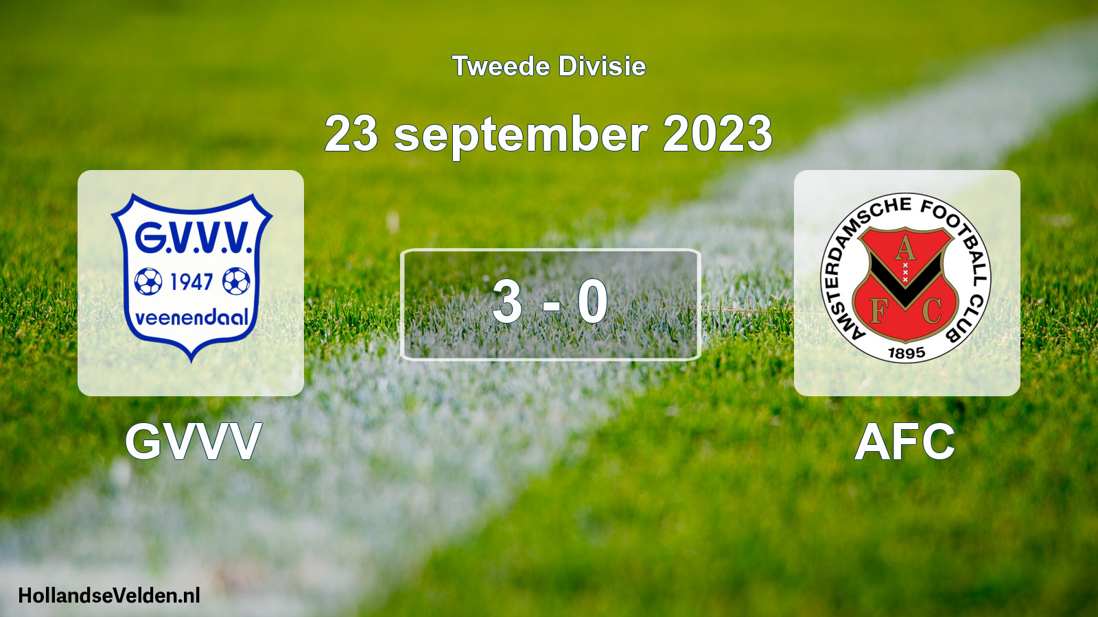 Gespeelde wedstrijd: GVVV - AFC 3 - 0 (23 september 2023)