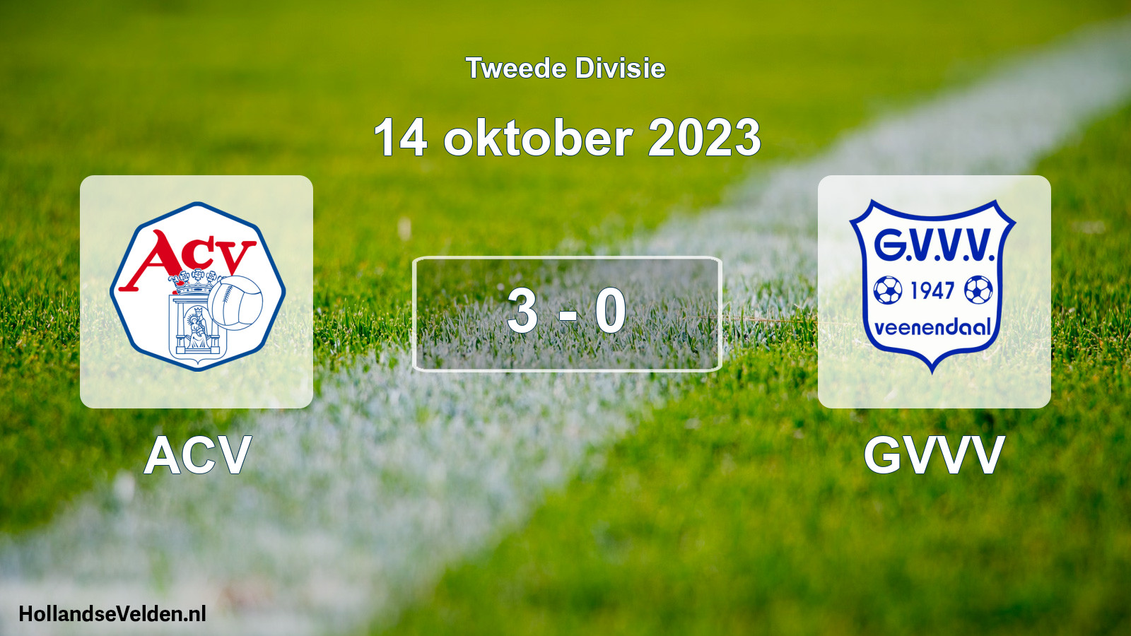 Gespeelde wedstrijd: ACV - GVVV 3 - 0 (14 oktober 2023)