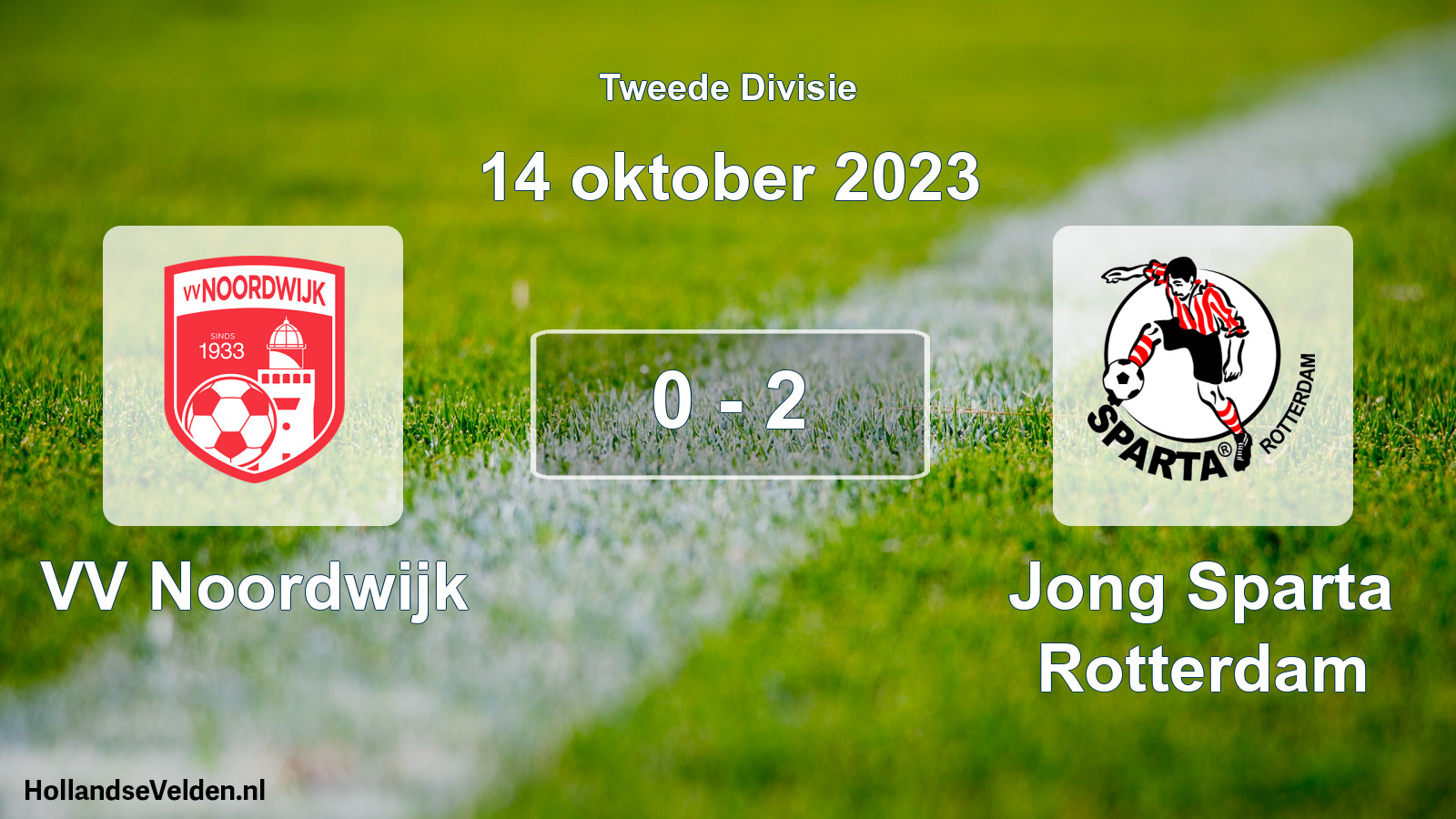 Gespeelde wedstrijd: VV Noordwijk - Jong Sparta Rotterdam 0 - 2 (14 oktober 2023)