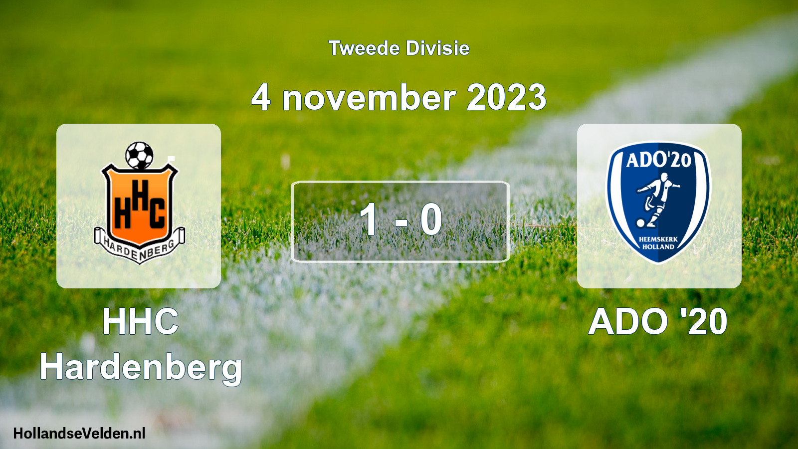 Gespeelde wedstrijd: HHC Hardenberg - ADO '20 1 - 0 (4 november 2023)