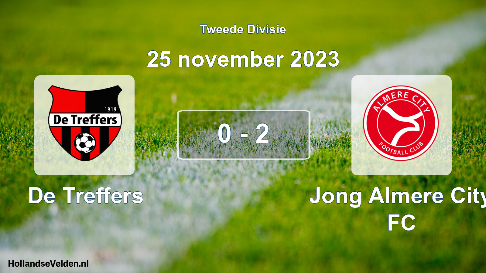 Gespeelde wedstrijd: De Treffers - Jong Almere City FC 0 - 2 (25 november 2023)