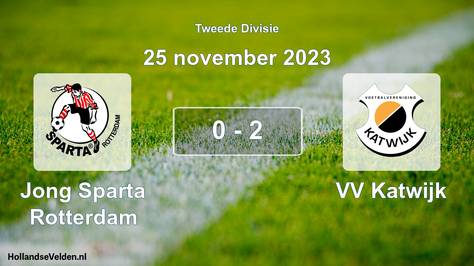 Gespeelde wedstrijd: Jong Sparta Rotterdam - VV Katwijk 0 - 2 (25 november 2023)