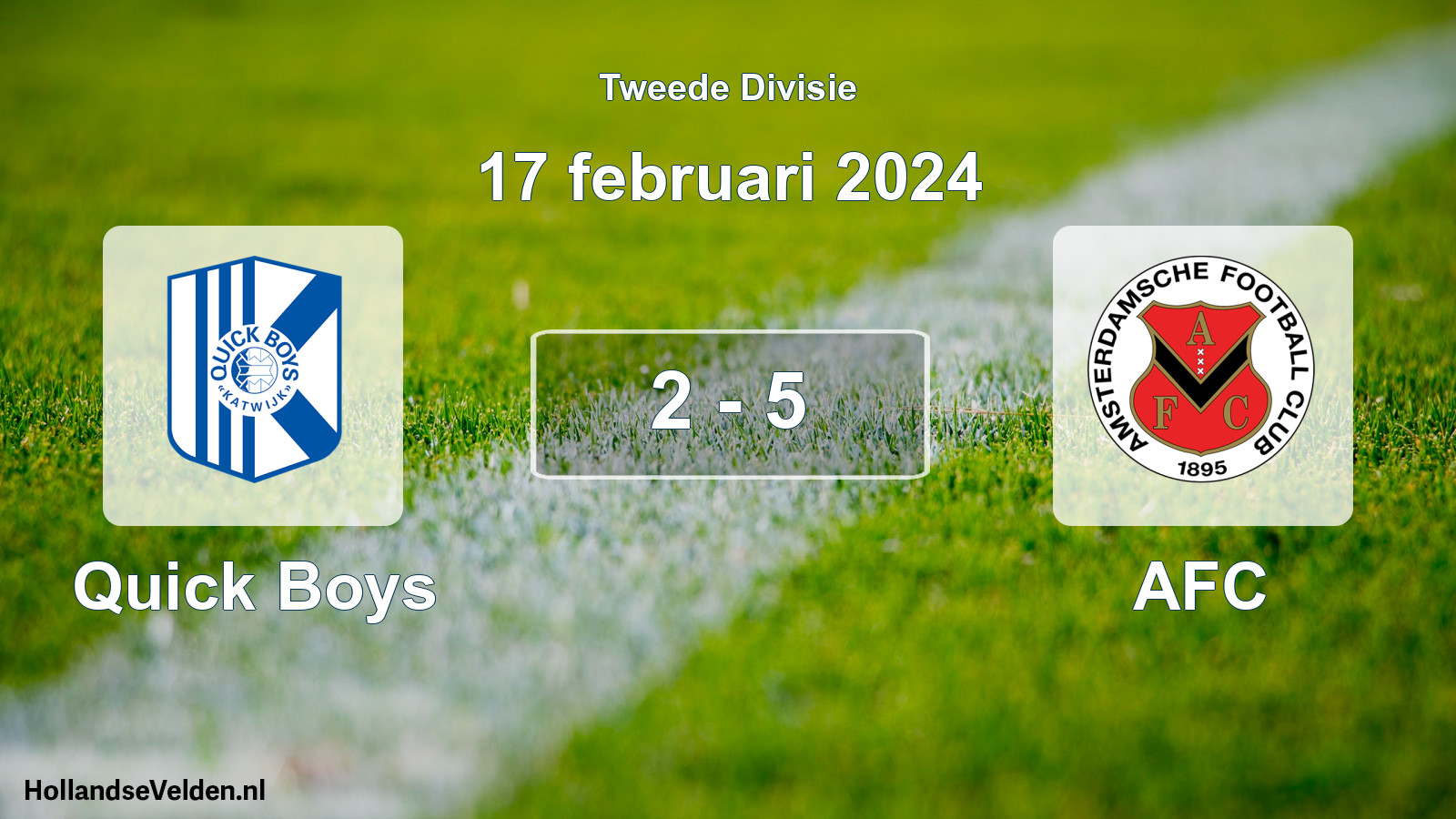 Gespeelde wedstrijd: Quick Boys - AFC 2 - 5 (17 februari 2024)