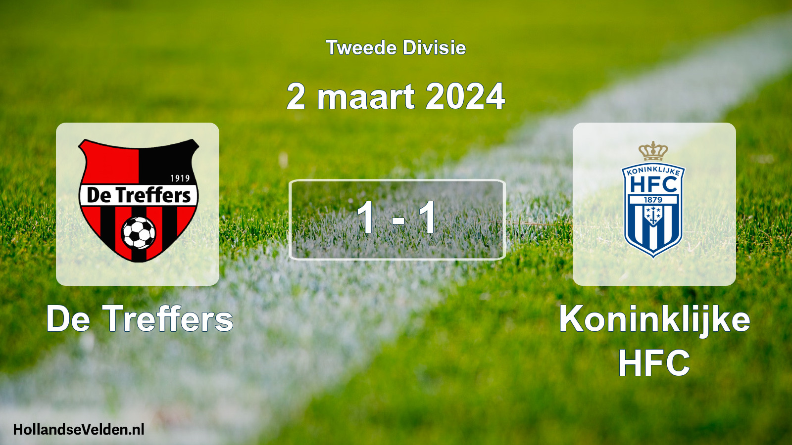 Gespeelde wedstrijd: De Treffers - Koninklijke HFC 1 - 1 (2 maart 2024)