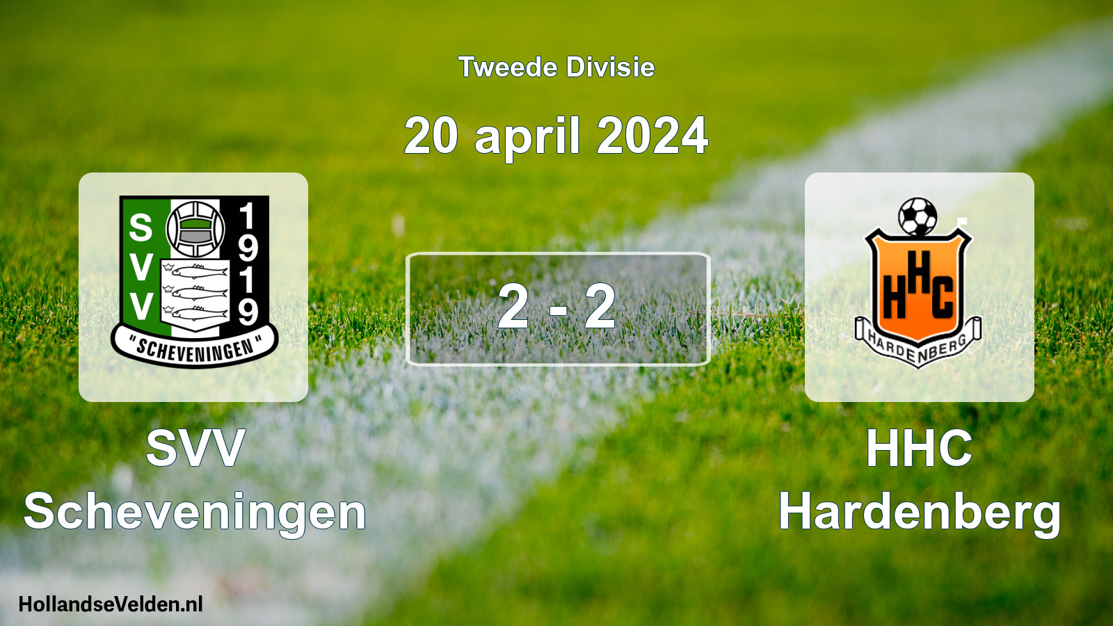 Gespeelde wedstrijd: SVV Scheveningen - HHC Hardenberg 2 - 2 (20 april 2024)