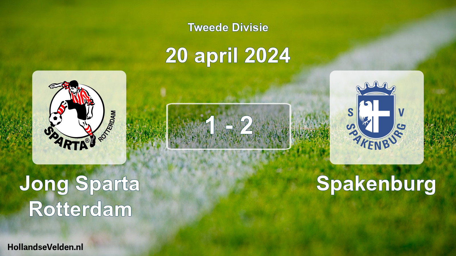 Gespeelde wedstrijd: Jong Sparta Rotterdam - Spakenburg 1 - 2 (20 april 2024)