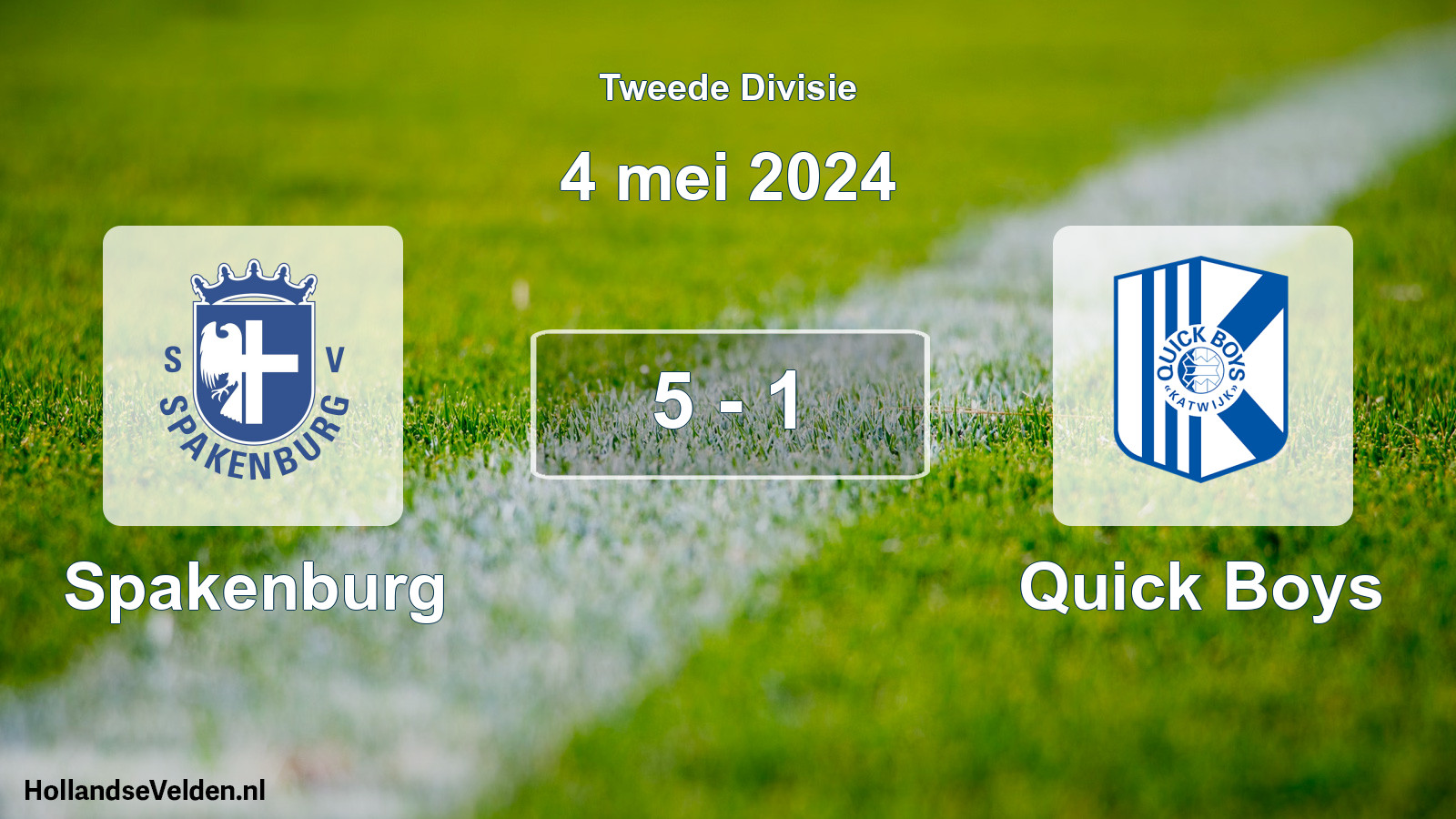 Gespeelde wedstrijd: Spakenburg - Quick Boys 5 - 1 (4 mei 2024)