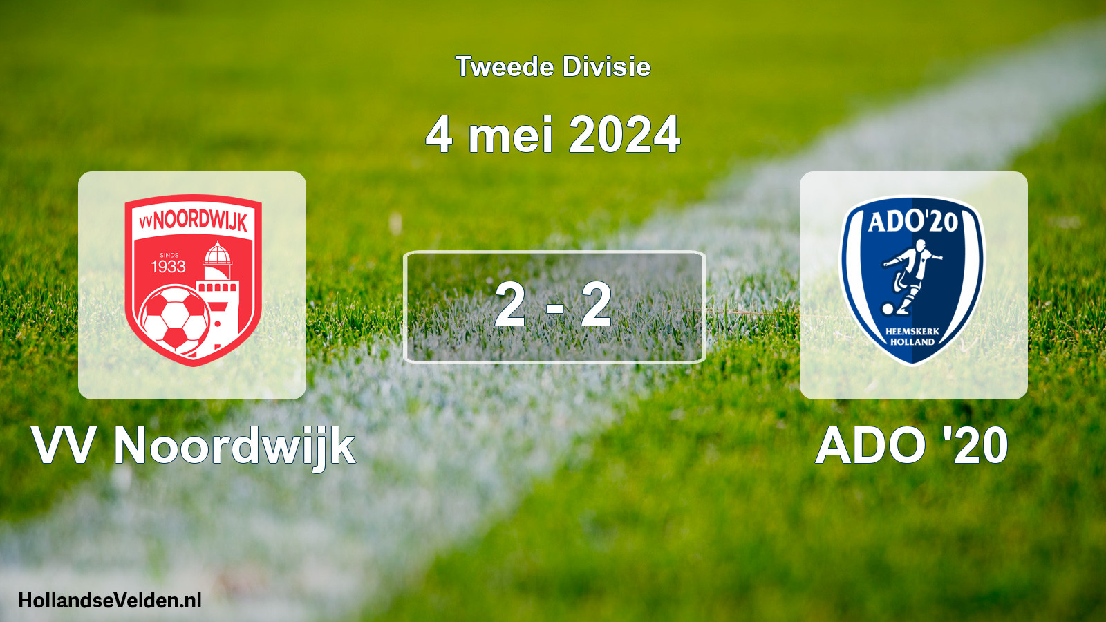 Gespeelde wedstrijd: VV Noordwijk - ADO '20 2 - 2 (4 mei 2024)