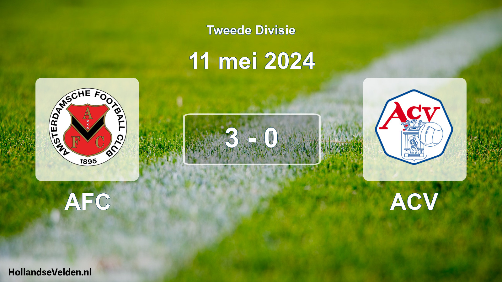 Gespeelde wedstrijd: AFC - ACV 3 - 0 (11 mei 2024)