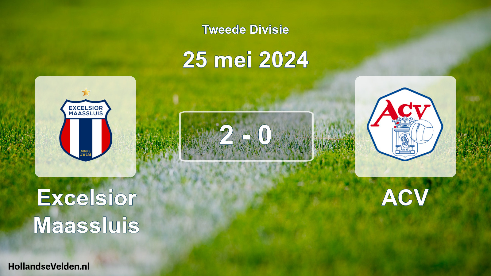 Gespeelde wedstrijd: Excelsior Maassluis - ACV 2 - 0 (25 mei 2024)