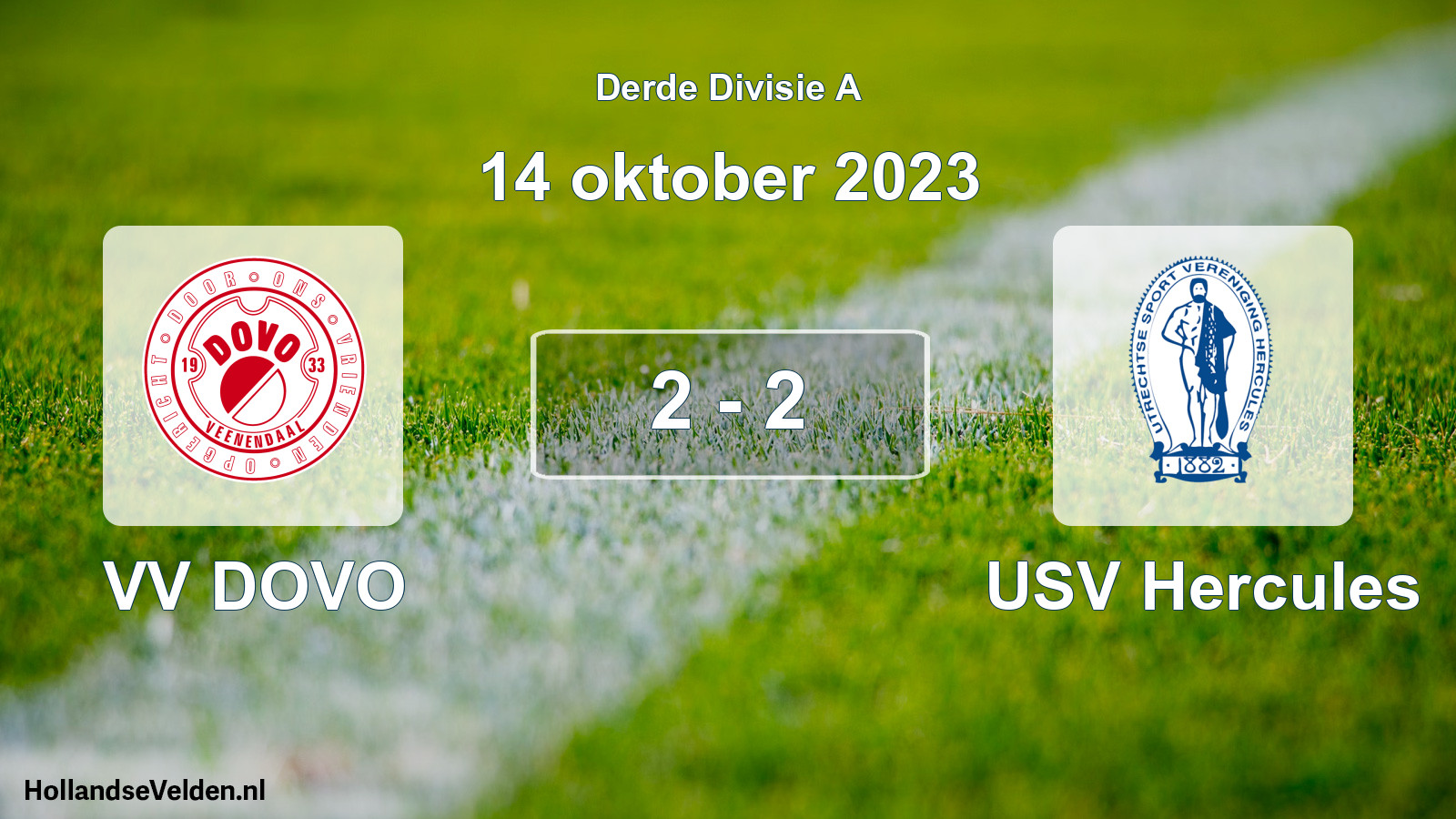 Gespeelde wedstrijd: VV DOVO - USV Hercules 2 - 2 (14 oktober 2023)