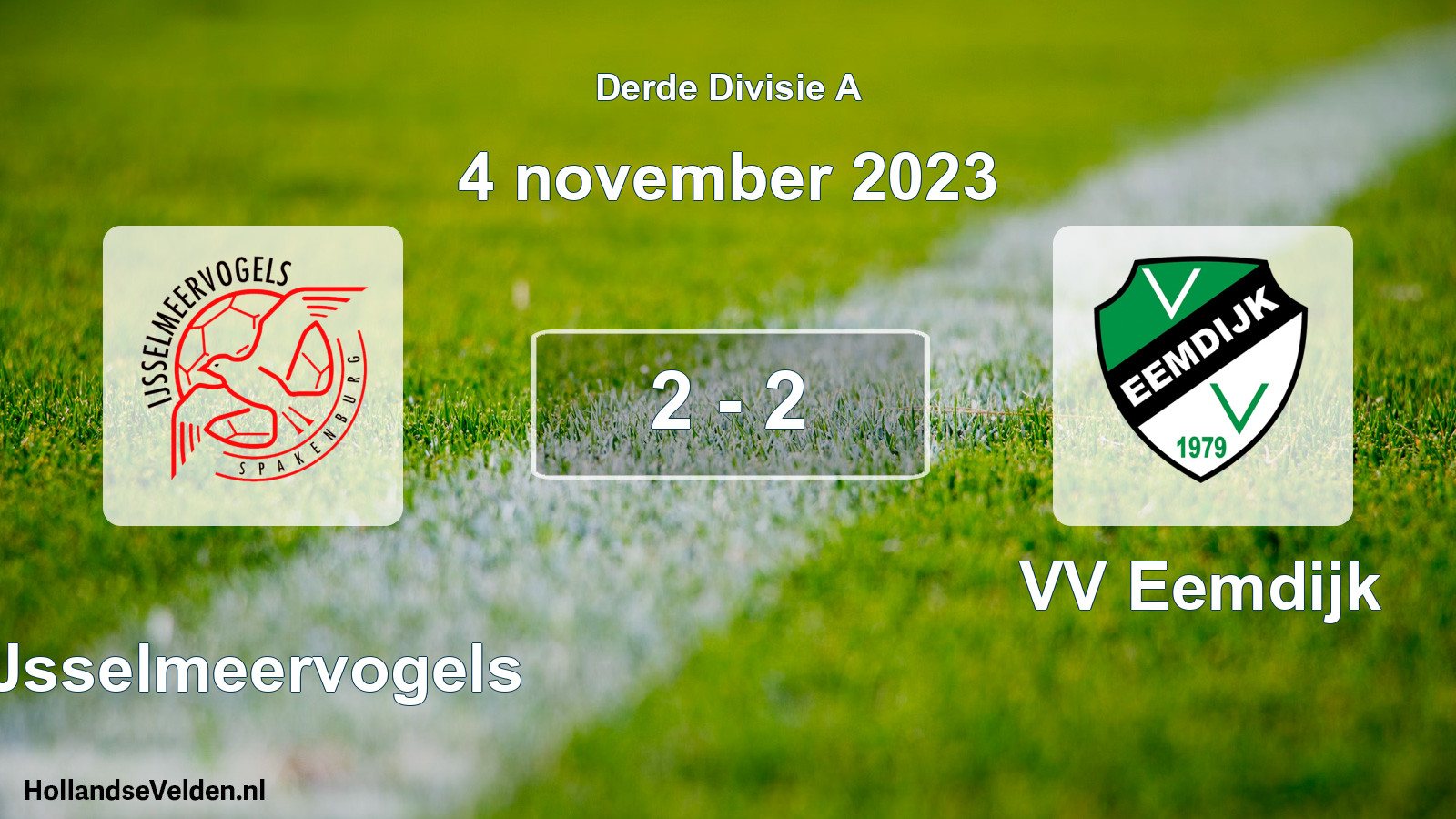 Gespeelde wedstrijd: IJsselmeervogels - VV Eemdijk 2 - 2 (4 november 2023)
