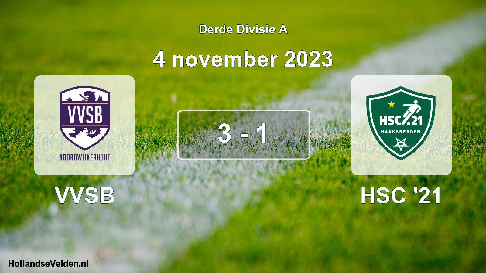 Gespeelde wedstrijd: VVSB - HSC '21 3 - 1 (4 november 2023)