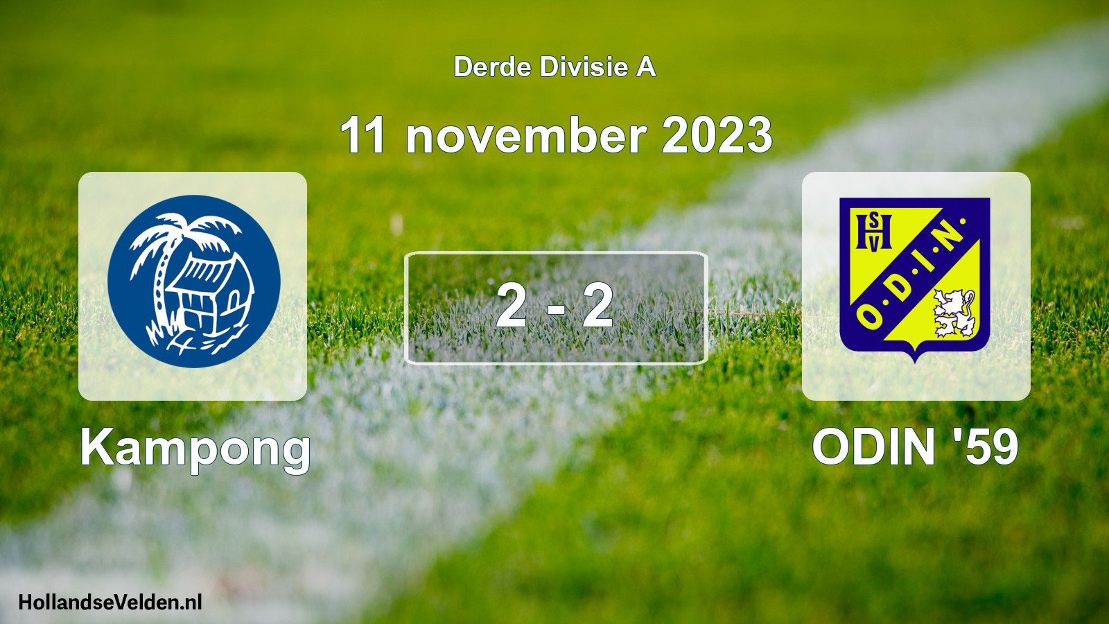 Gespeelde wedstrijd: Kampong - ODIN '59 2 - 2 (11 november 2023)