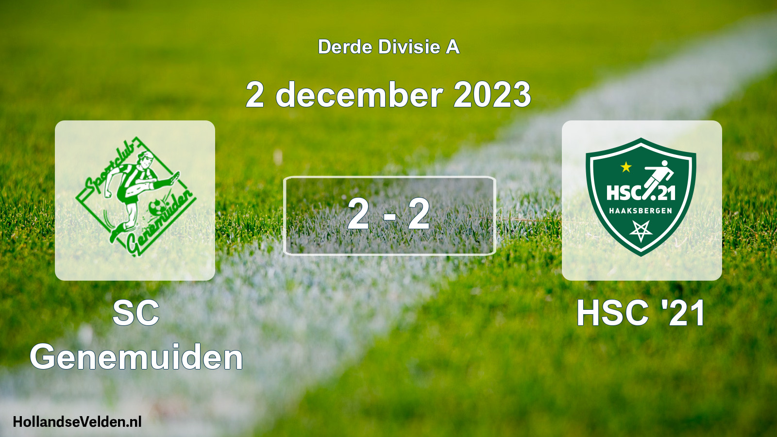 Gespeelde wedstrijd: SC Genemuiden - HSC '21 2 - 2 (2 december 2023)