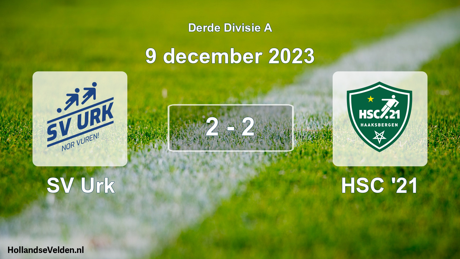 Gespeelde wedstrijd: SV Urk - HSC '21 2 - 2 (9 december 2023)