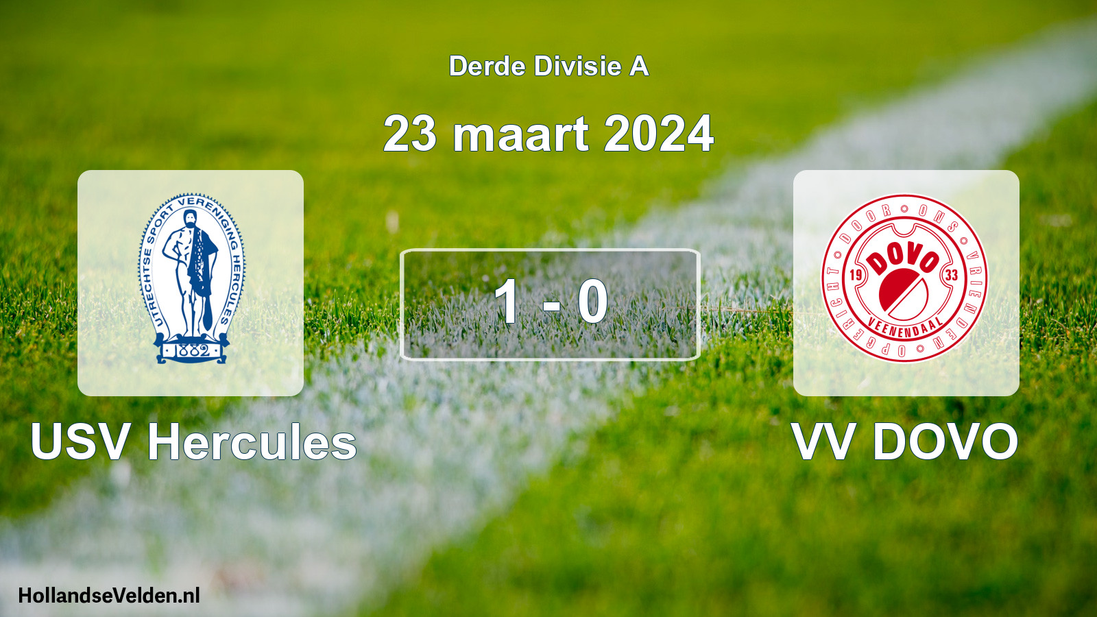 Gespeelde wedstrijd: USV Hercules - VV DOVO 1 - 0 (23 maart 2024)