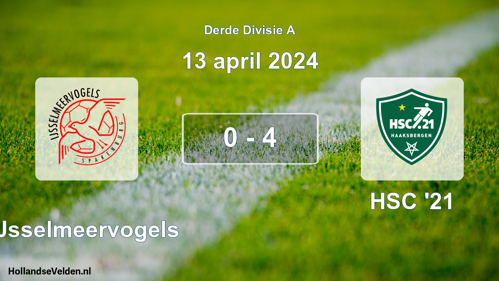 Gespeelde wedstrijd: IJsselmeervogels - HSC '21 0 - 4 (13 april 2024)