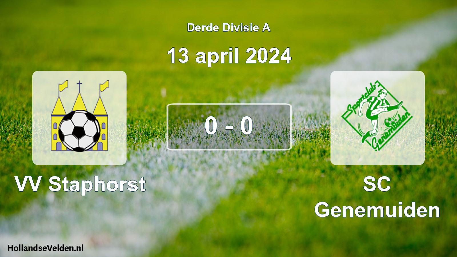 Gespeelde wedstrijd: VV Staphorst - SC Genemuiden 0 - 0 (13 april 2024)