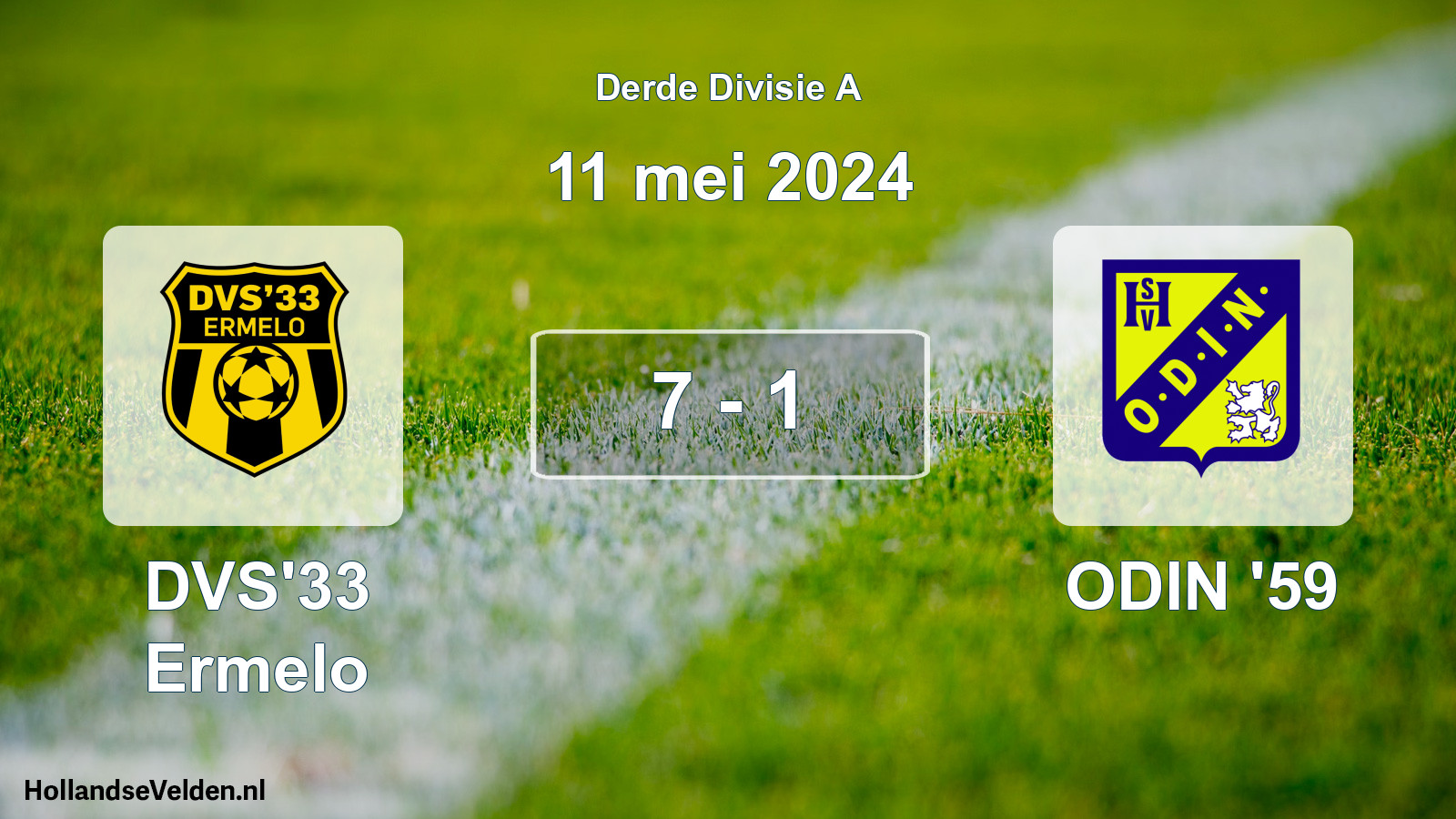 Gespeelde wedstrijd: DVS'33 Ermelo - ODIN '59 7 - 1 (11 mei 2024)