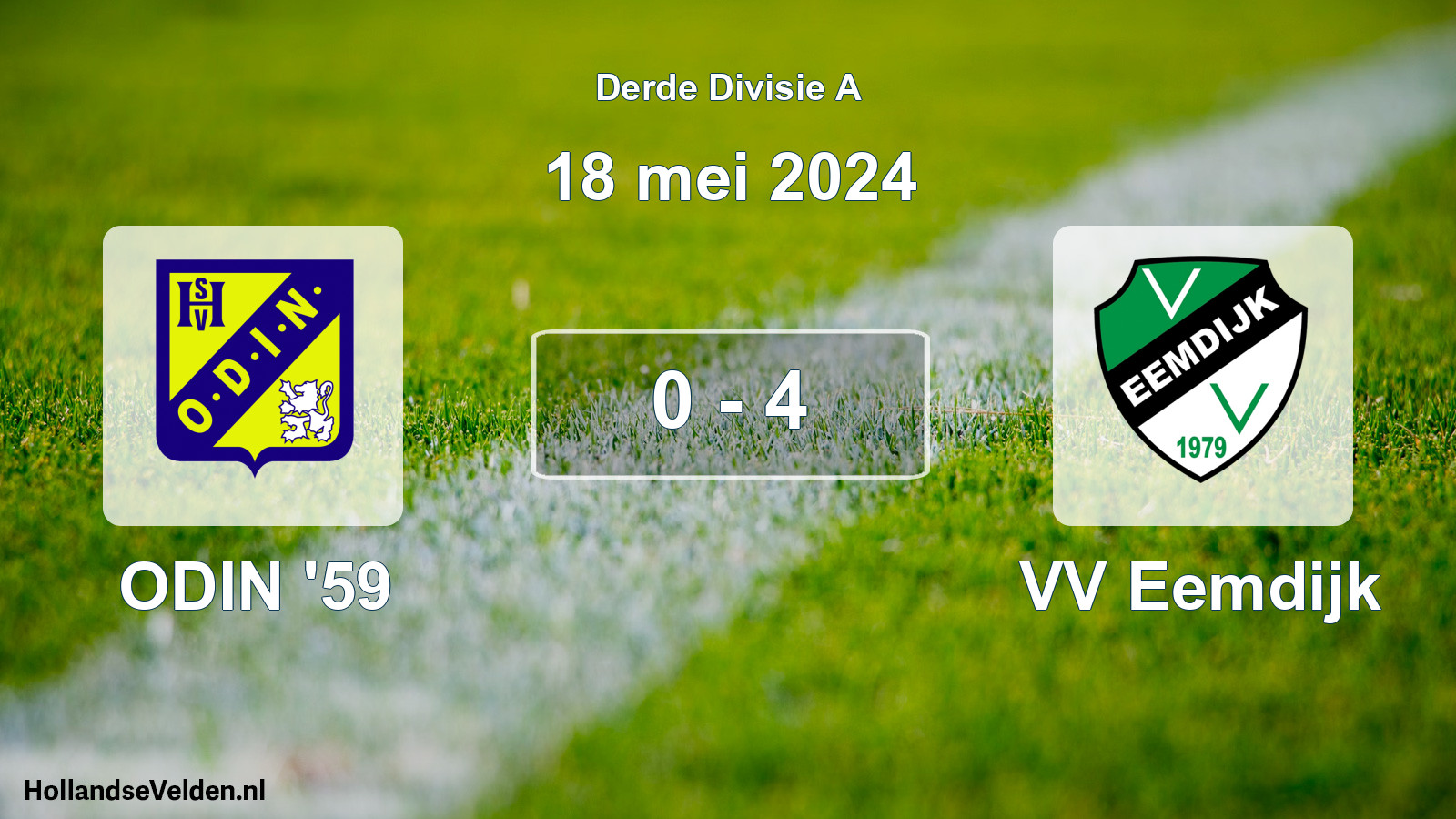 Gespeelde wedstrijd: ODIN '59 - VV Eemdijk 0 - 4 (18 mei 2024)