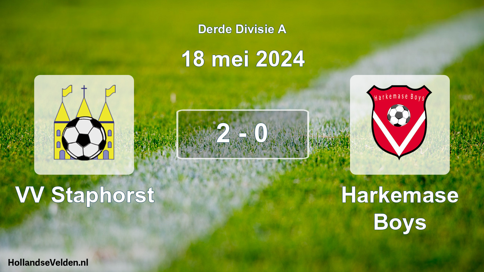 Gespeelde wedstrijd: VV Staphorst - Harkemase Boys 2 - 0 (18 mei 2024)