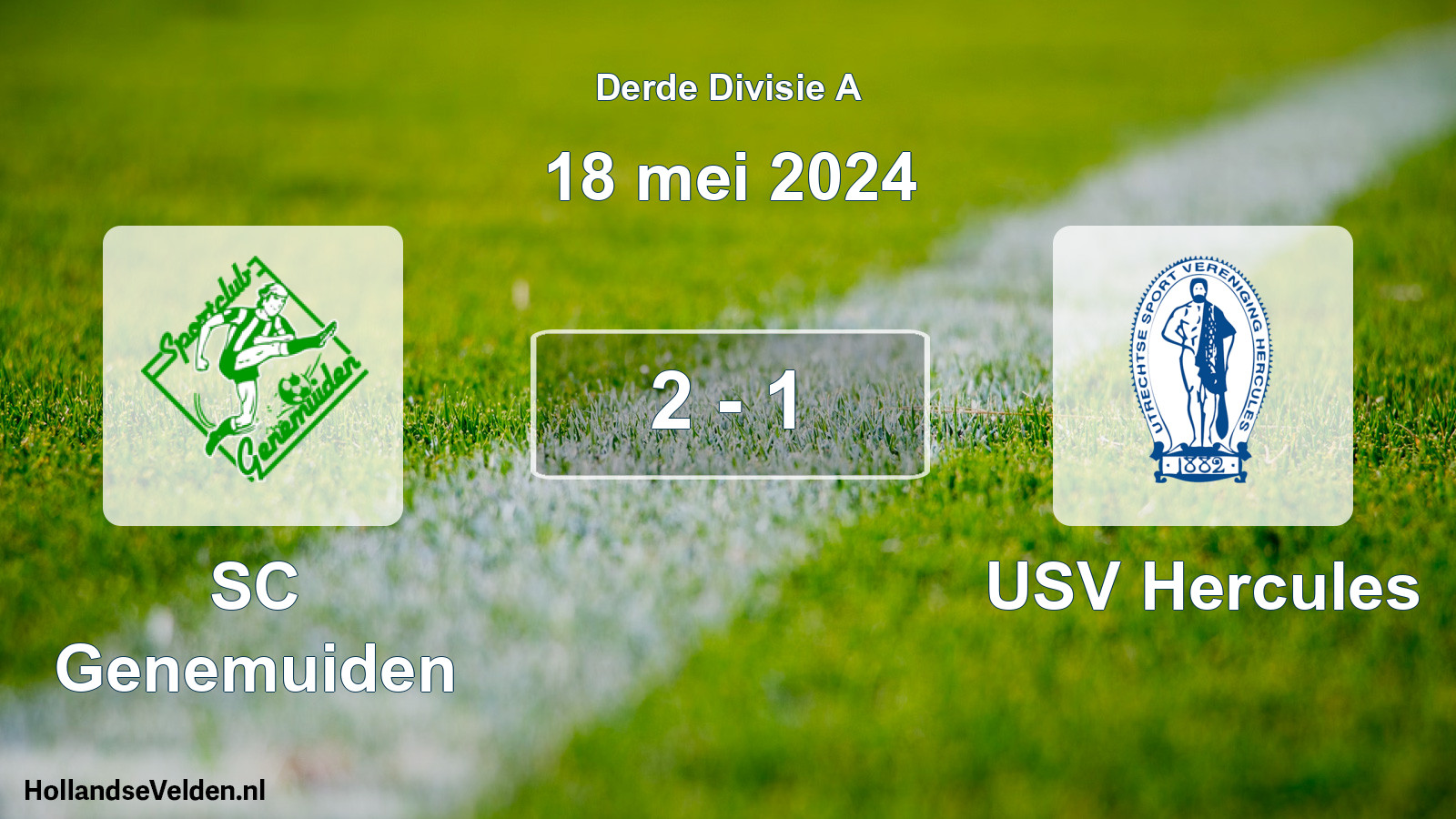 Gespeelde wedstrijd: SC Genemuiden - USV Hercules 2 - 1 (18 mei 2024)