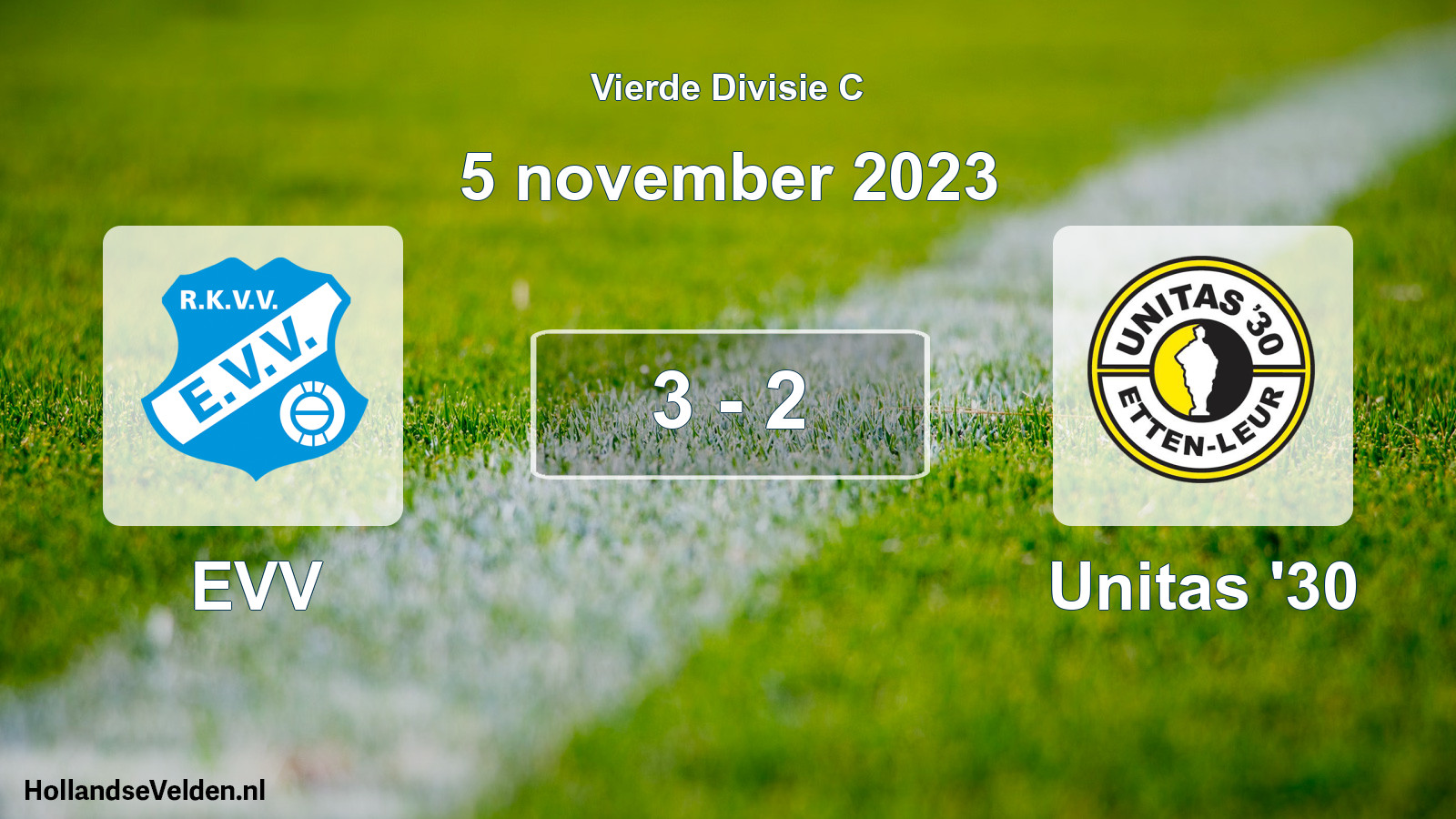 Gespeelde wedstrijd: EVV - Unitas '30 3 - 2 (5 november 2023)