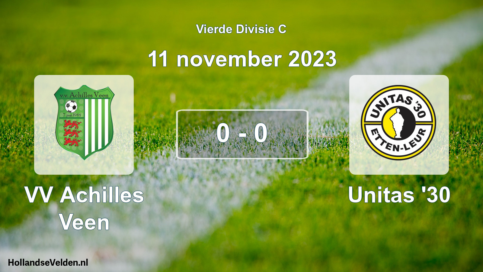 Gespeelde wedstrijd: VV Achilles Veen - Unitas '30 0 - 0 (11 november 2023)