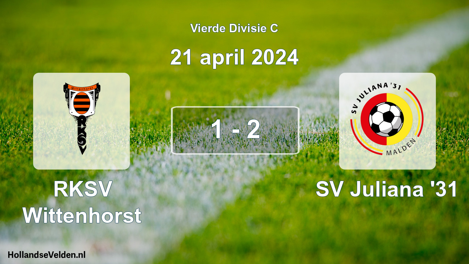 Gespeelde wedstrijd: RKSV Wittenhorst - SV Juliana '31 1 - 2 (21 april 2024)