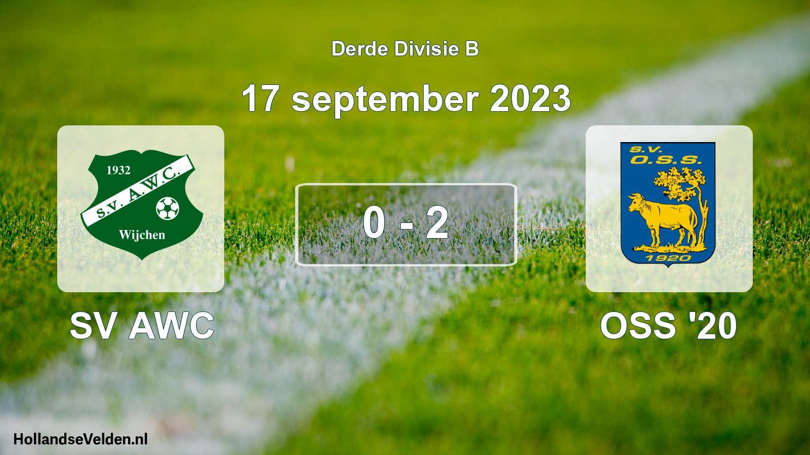 Gespeelde wedstrijd: SV AWC - OSS '20 0 - 2 (17 september 2023)