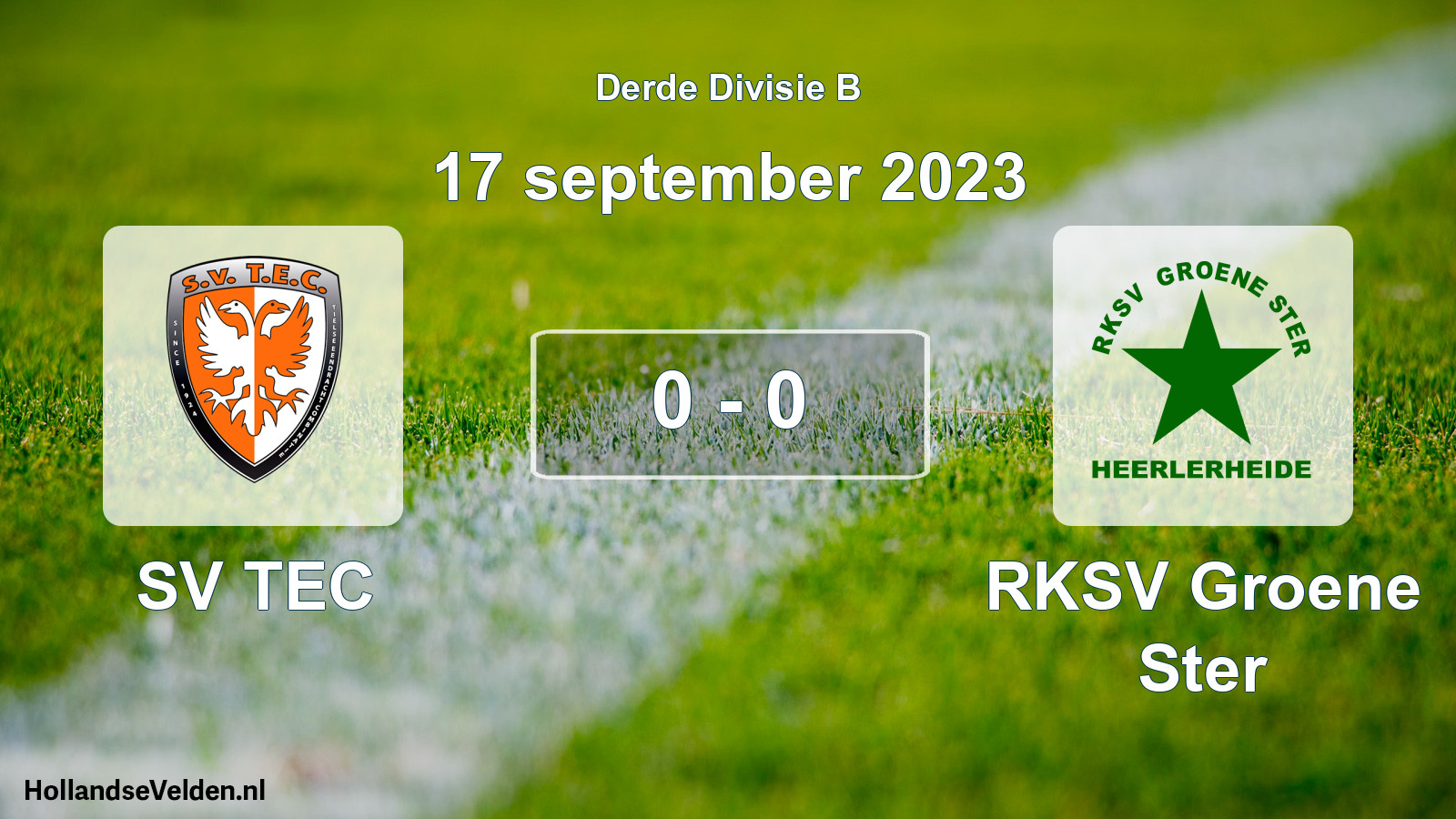 Gespeelde wedstrijd: SV TEC - RKSV Groene Ster 0 - 0 (17 september 2023)