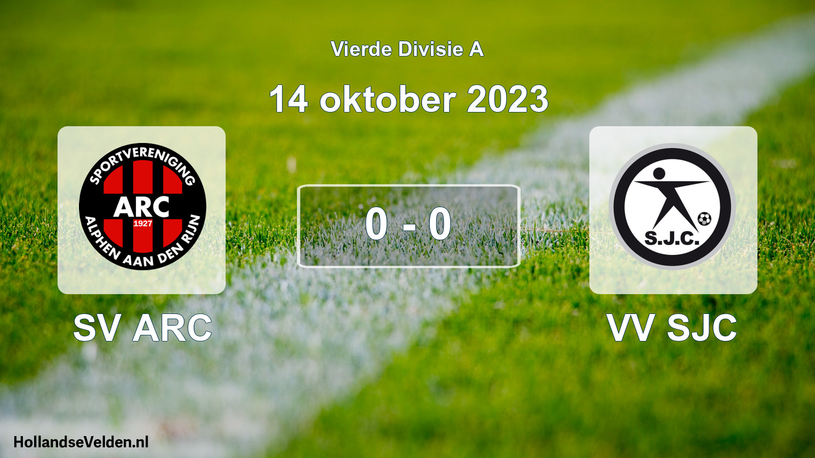 Gespeelde wedstrijd: SV ARC - VV SJC 0 - 0 (14 oktober 2023)